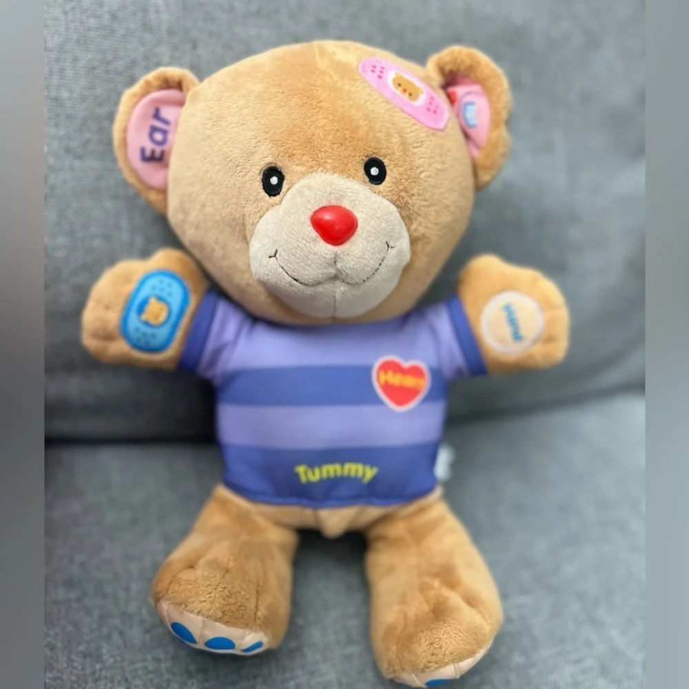 Vtech Care And Learn Teddy Bear Plush Stuffed InteractiveTalks Singing Learning